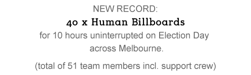 40 x Human Billboards on one shift